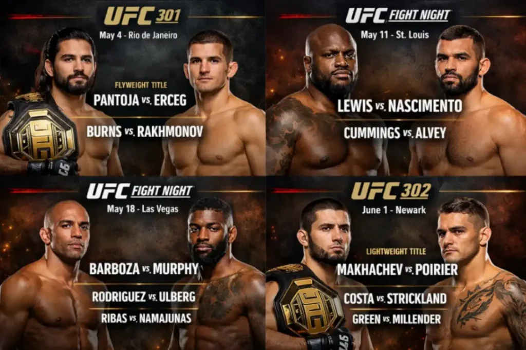 Расписание турниров UFC — даты, кард и события ММА